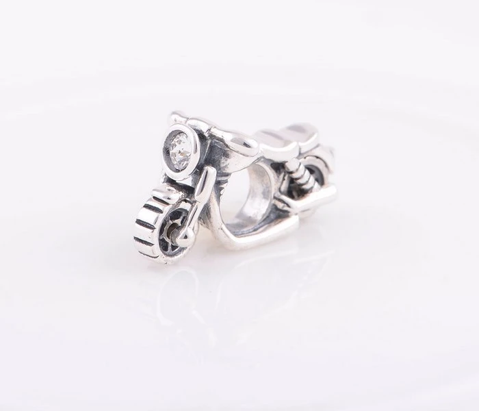 Authentic 925 Sterling Silver Motorcycle Sports Charm Suitable for Pandora Style Bracelets Necklaces YZ500|beaded sweater|bead pearlbeaded - AliExpress