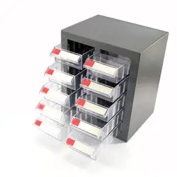 Железный корпус большой 10 ящик с сеткой компонентный ящик коробка для хранения винтовой классификационный ящик для инструментов 280x220x320 мм