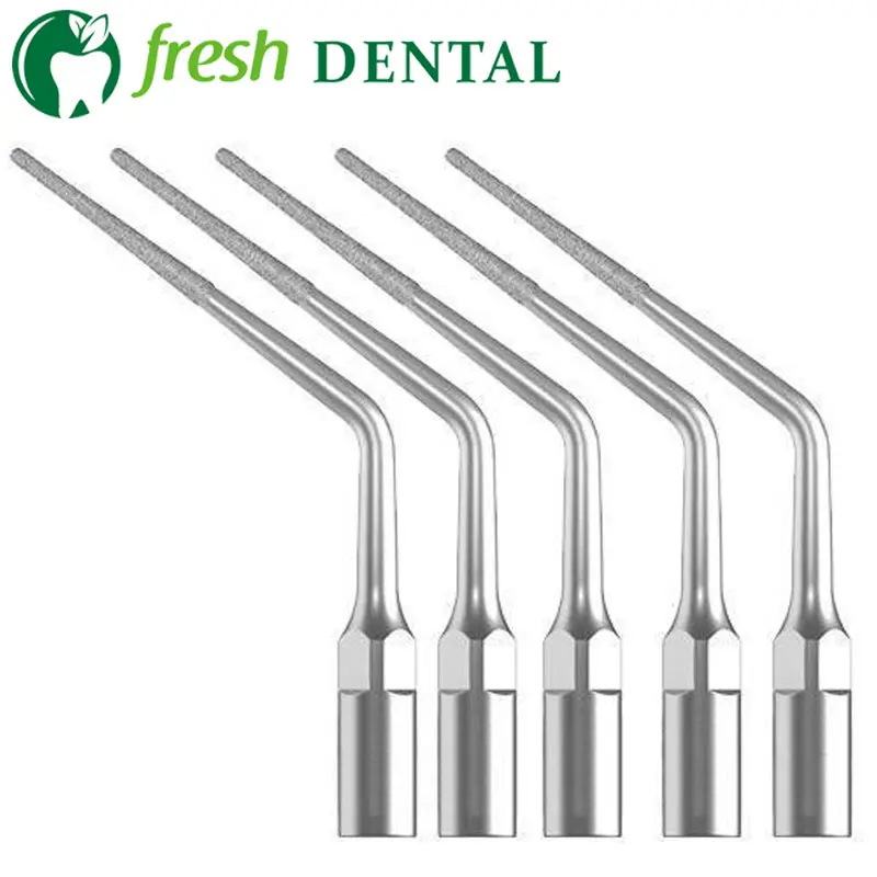 

5PCS Dental Ultrasonic Scaler Tips E3D 5*New Dental Diamond Coated Endodontic Endo Tip Compatible Woodpecker/EMS E3D