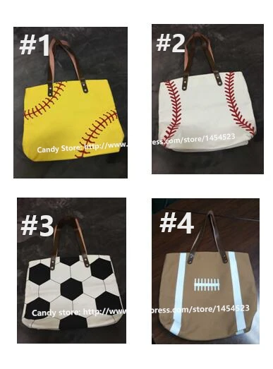 100pcs Whole Sports Bag Blanks Cotton Canvas Tote For Women 100pcs Whole Sports Bag Blanks Cotton Canvas Tote For Women Men Monogram Baseball Soccer Handbag