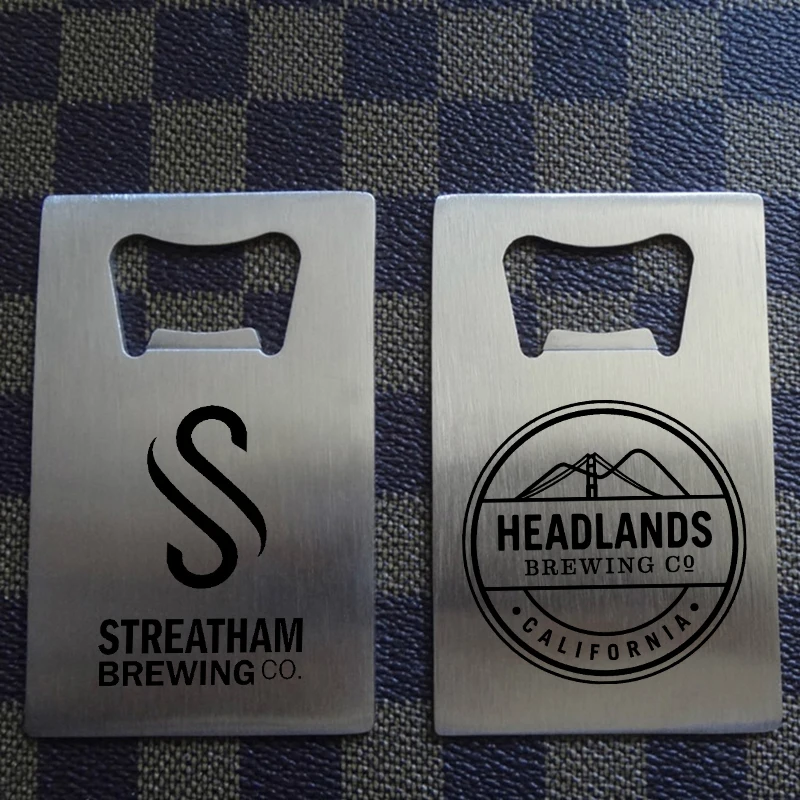 100x Custom Business Logo Stainless Steel Beer Bottle Opener