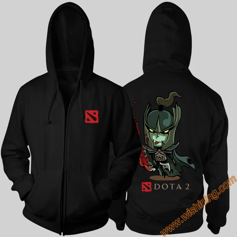  DOTA 2 hero Hoodies DOTA 2 Chaos Knight Black 3xl Large Size Hoodie DOTA2 Full Zipper Hooded Sweats