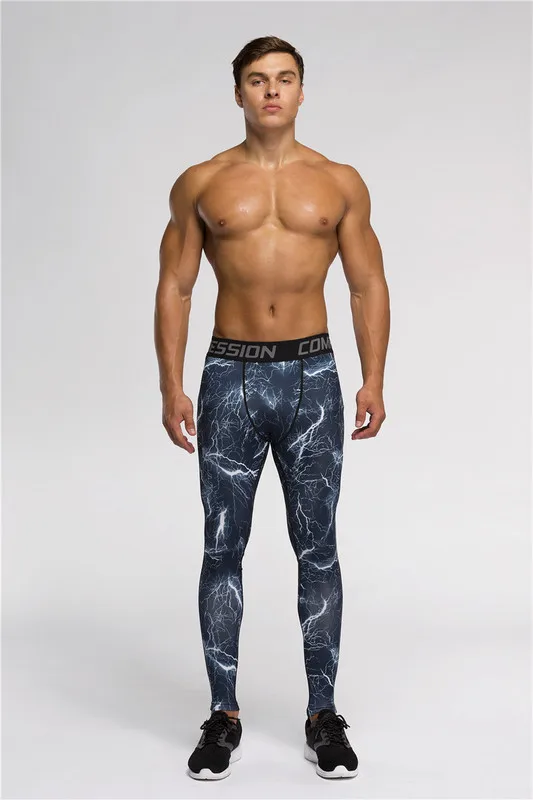 Мужские компрессионные штаны для бега, спортивные штаны для бега, трико для баскетбола, гимнастики, фитнеса, обтягивающие леггинсы, длинные брюки - Цвет: 10