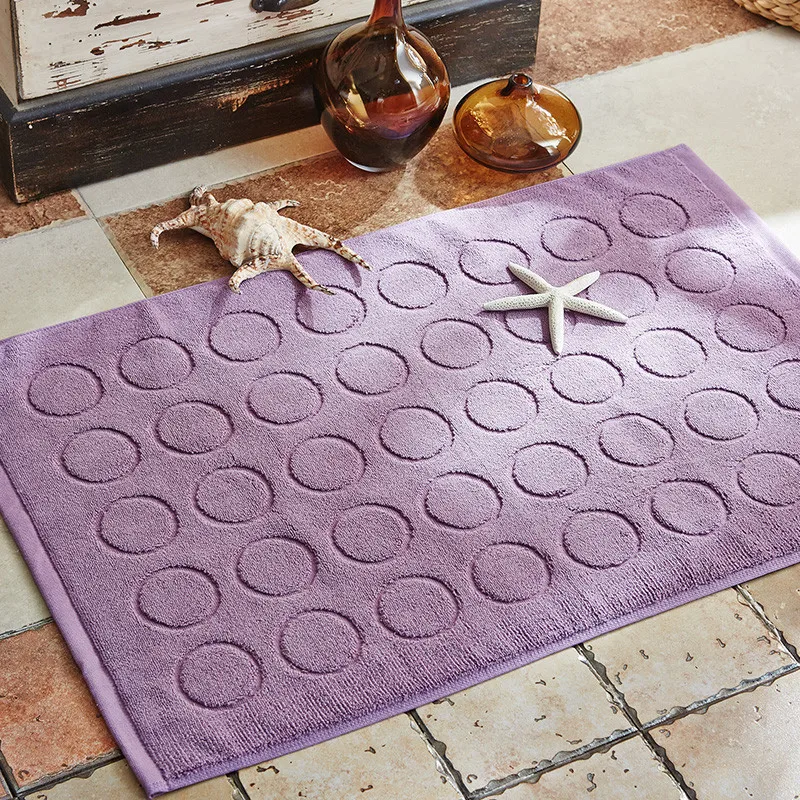 New Solid Circle Jacquard Floor Carpet Mat Home Decor Cotton Bathroom