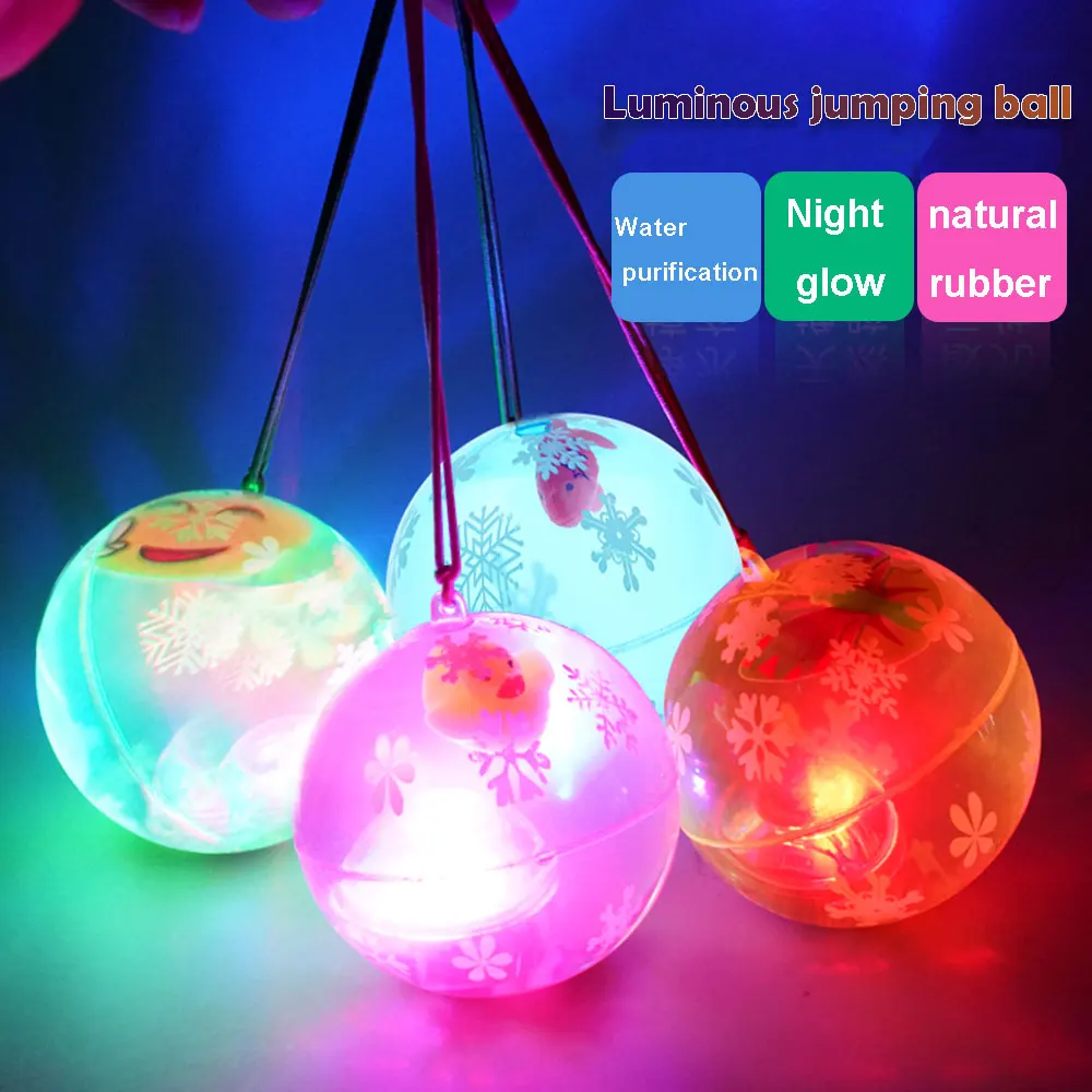 

Flashing Bouncing Ball Light Dancing Ball Toy Rubber Bouncing Ball Fun Crystal Ball Luminous Rubber Sport Toy
