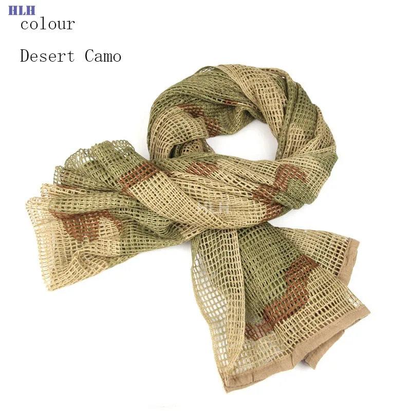 

Military Camouflage Face Mask Tactical Mesh Scarf Camping Hiking Outdoor Scarves Windproof Cycling Hunting Sniper Cover Scarves