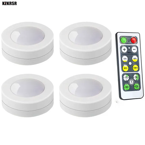 

Wireless Dimmable Touch Sensor LED Under Kitchen Cabinets lights LED Puck Lights For Closet Wardrobe Stair Hallway Night lamp