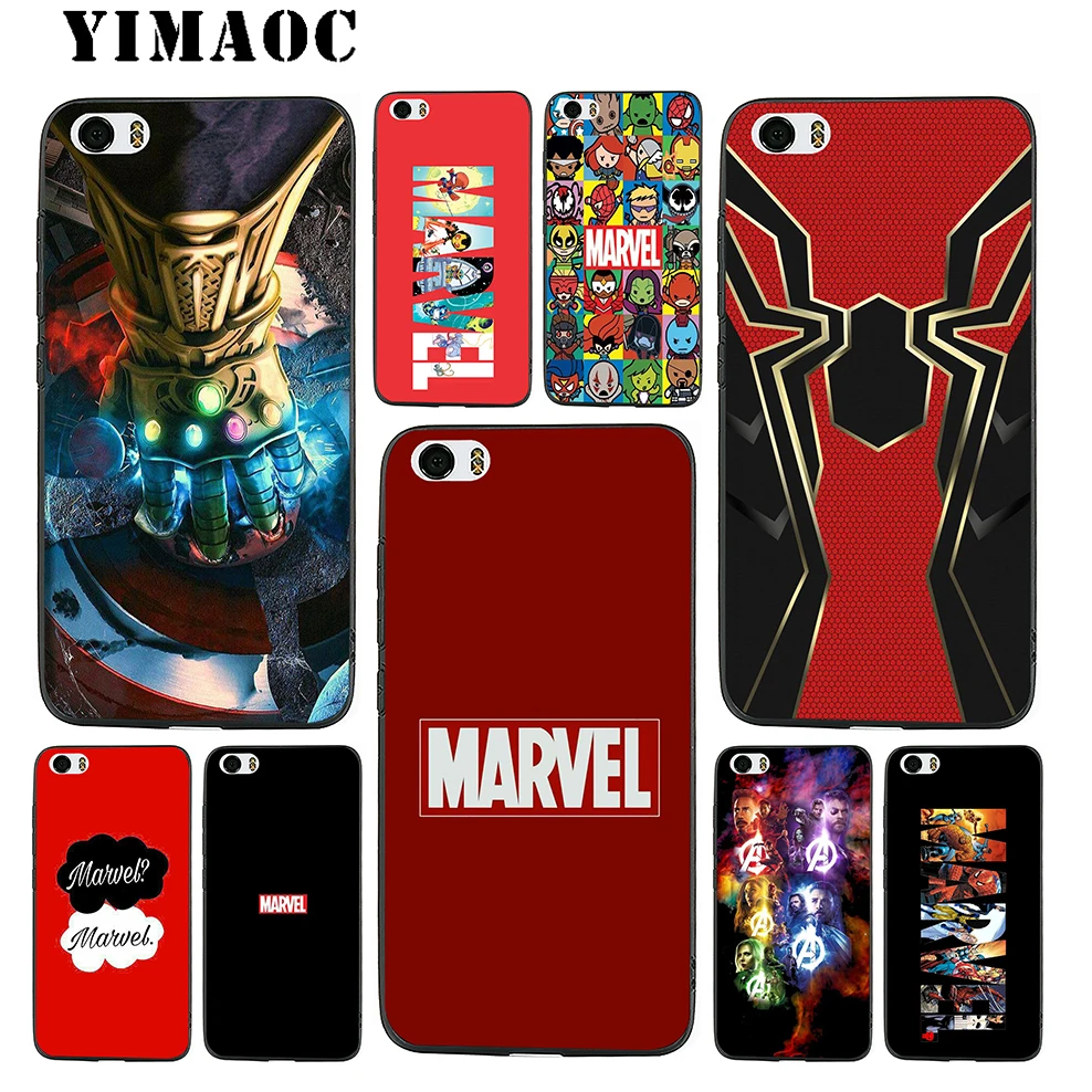 

YIMAOC Marvel Superheroes Soft Silicone Case for Xiaomi Redmi Note 9 Mi 8 Se 7 6 6A A1 A2 4X 4A 5A 5 MAX 3 MiA1 A2