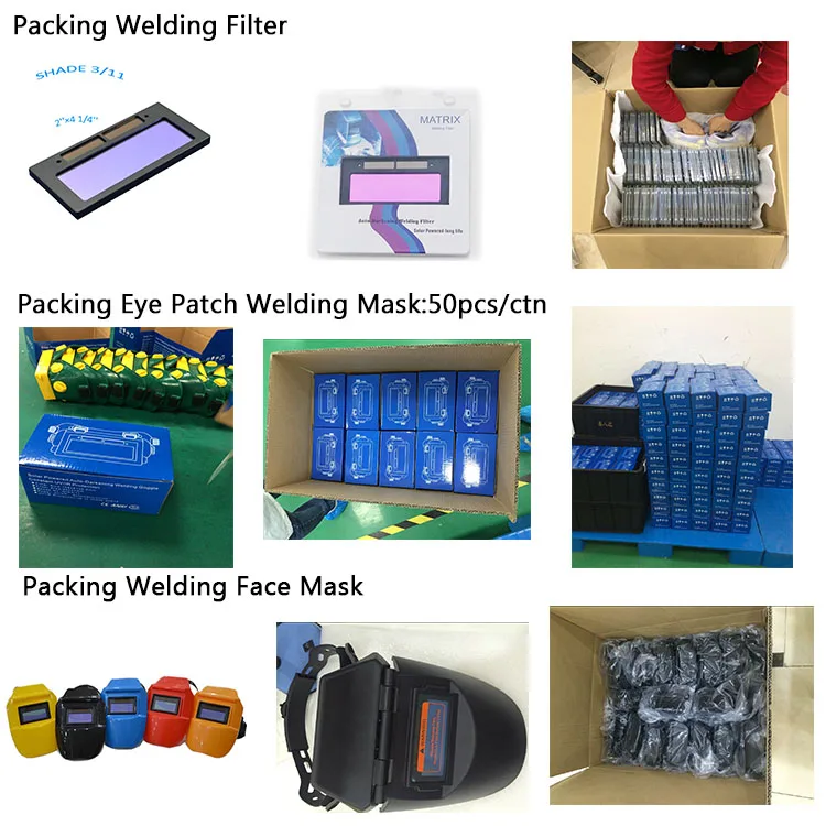 Packing face welding mask