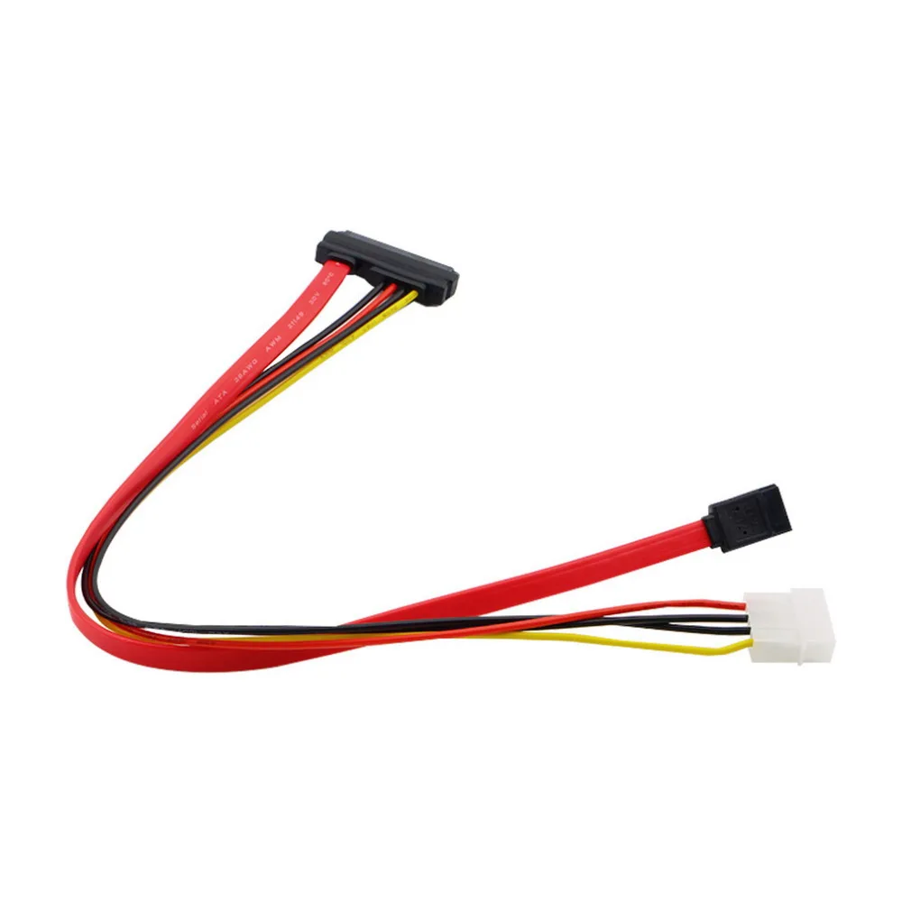 

1pcs New 40cm 15+7 Pin Power/Data to 4 Pin IDE Power SATA Data Hard Cable Hot Worldwide Drop Shipping