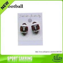 Футбол Софтбол желтый горный хрусталь красный софтбол серьги