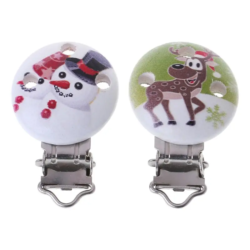 

Christmas Pacifier Clip Snowman Baby Soother Nipple Teether Holder Towel Toys DIY Tool Newborn Anti Fall Decoration Teething
