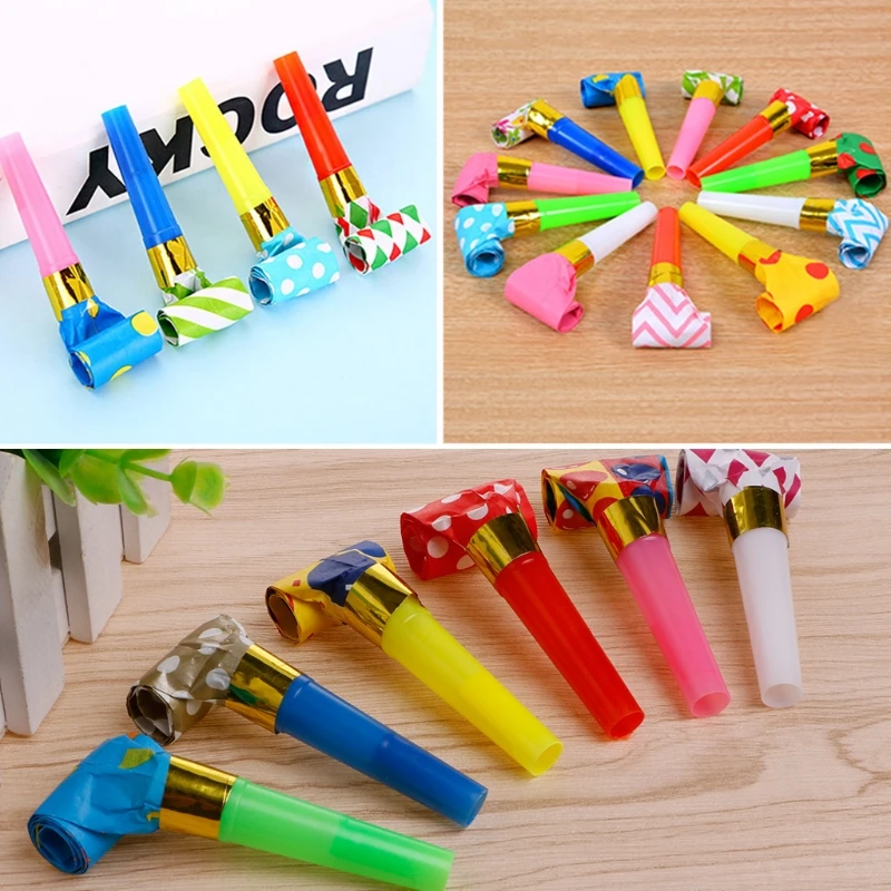 

30Pcs Blowers Blowouts Whistles Birthday Noisemaker Kid Toy Party Supplies