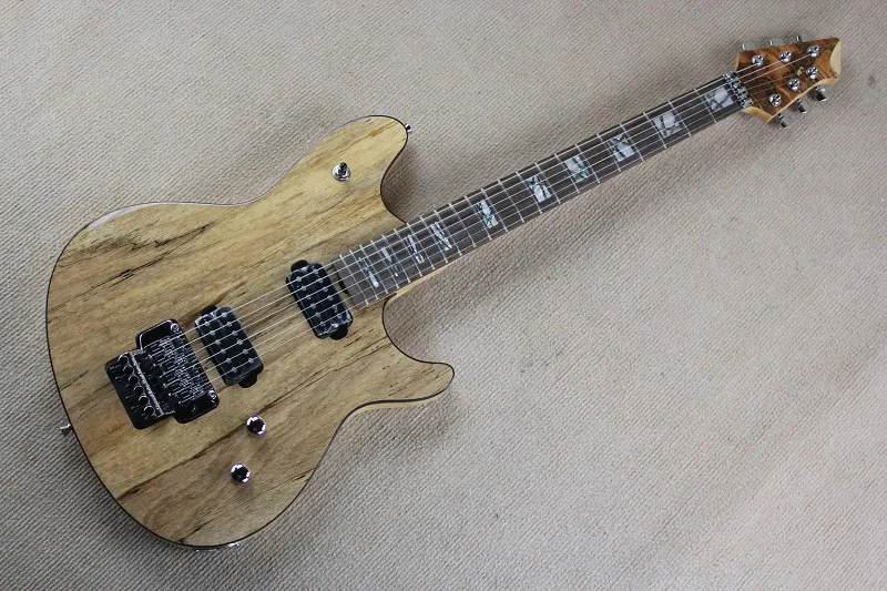 

free shipping Top Quality Solid wood Body EVH Wolfgang Burlywood electric guitar 14-9-30