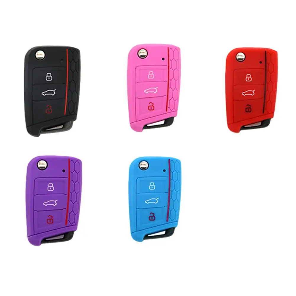 

Honeycomb Styling Silicone Car Key Protect Cover Case Shell For New Golf 8 MK8 Golf7 VII Skoda Octavia A7
