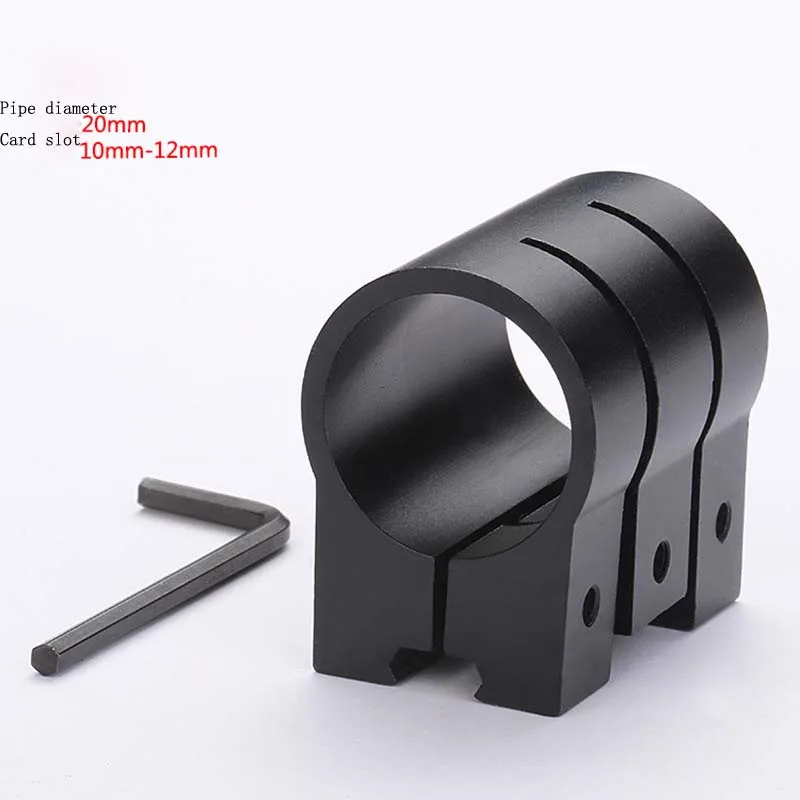 

Multifunctional Clamp Circular Pipe Clamp All Metal Multipurpose 11MM Leather Dovetail Rail Flashlight Clip