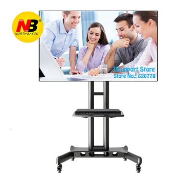 

Super quality 32"-65" LED LCD TV Cart Flat Panel Plasma TV Trolley Stand With Tray and AV Shelf CA55