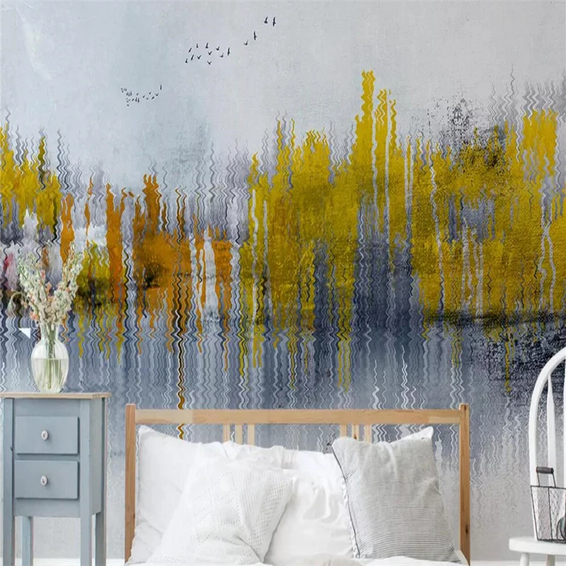 

Decorative wallpaper Modern art abstract painting style splashed ink background wall