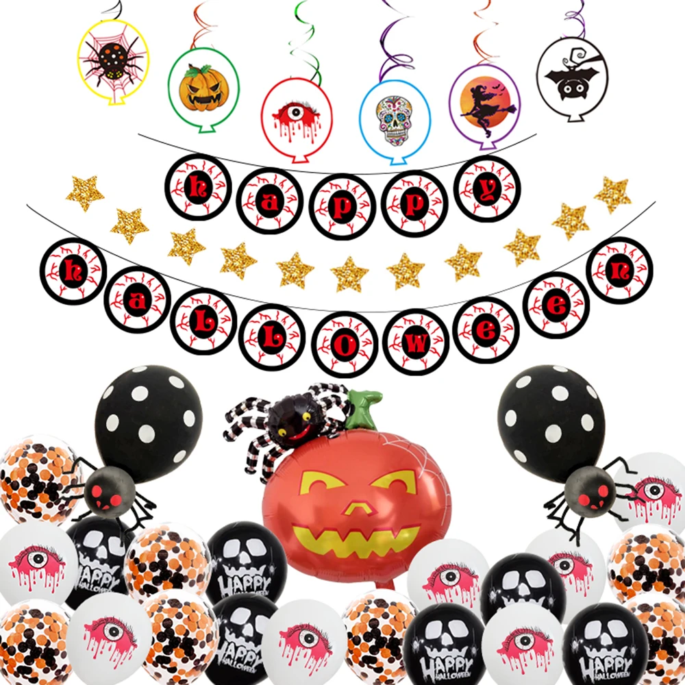 

Balloon Halloween Latex Balloons Pumpkin Shape Balloon Set Halloween Party Decoration Party Balloon Decoration