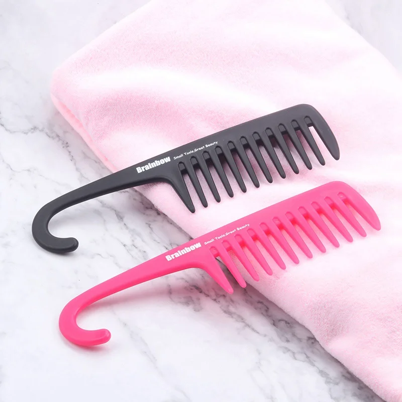 1 шт. пластиковая расческа для волос с вешалкой|wide tooth comb|large wide combtooth comb |