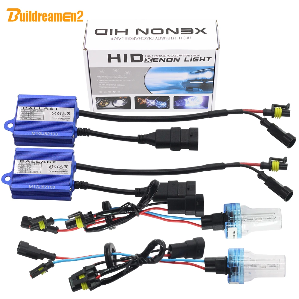 

Buildreamen2 35W H1 H3 H7 H8 H9 H11 9005 HB3 9006 HB4 880 881 3000K-8000K 12V HID Xenon Kit Bulb + Ballast Car Headlight Light