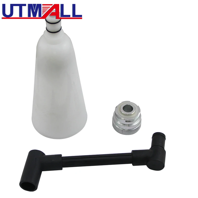 

Oil Funnel Tool Universal Oil Filling System Set with Adaptors 2 Liter Oil Funnel Nylon Material Oversized for EA888