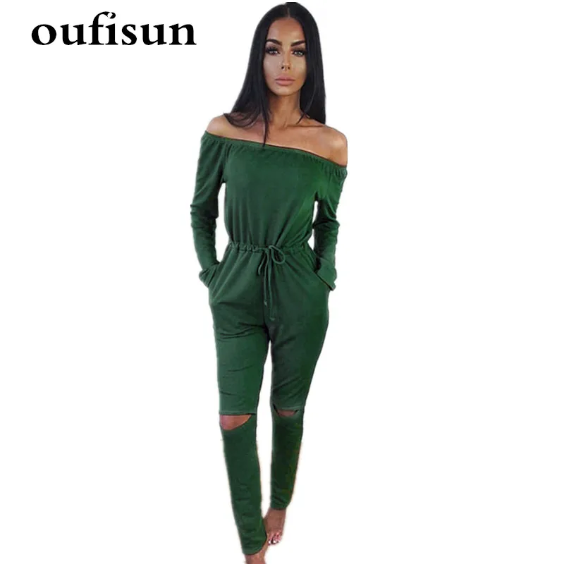 2019 Women Rompers Bodysuit Solid Overalls Pocket Jumpsuit New Off Shoulder Sexy Jumpsuits Casual Slash Neck Long Sleeve Elegant 2019 Women Rompers Bodysuit Solid Overalls Pocket Jumpsuit New Off Shoulder Sexy Jumpsuits Casual Slash Neck Long Sleeve Elegant