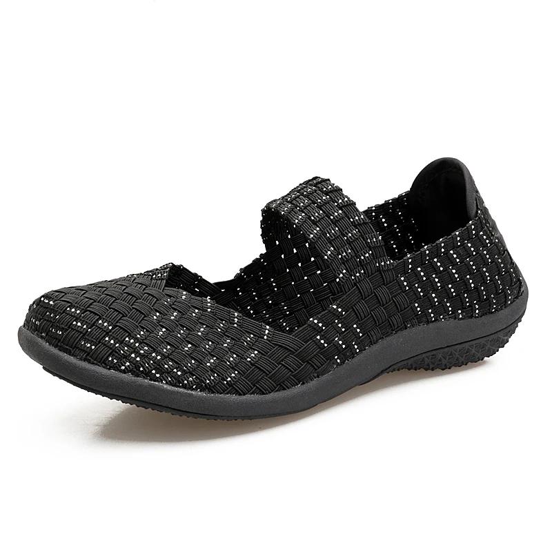 Туфли BeckyWalk женские на плоской подошве плетеные балетки дышащие кроссовки