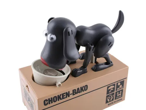 Бесплатная Доставка 1 Шт Choken Бако Роботизированная Собака Банк Собак Doggy Монет