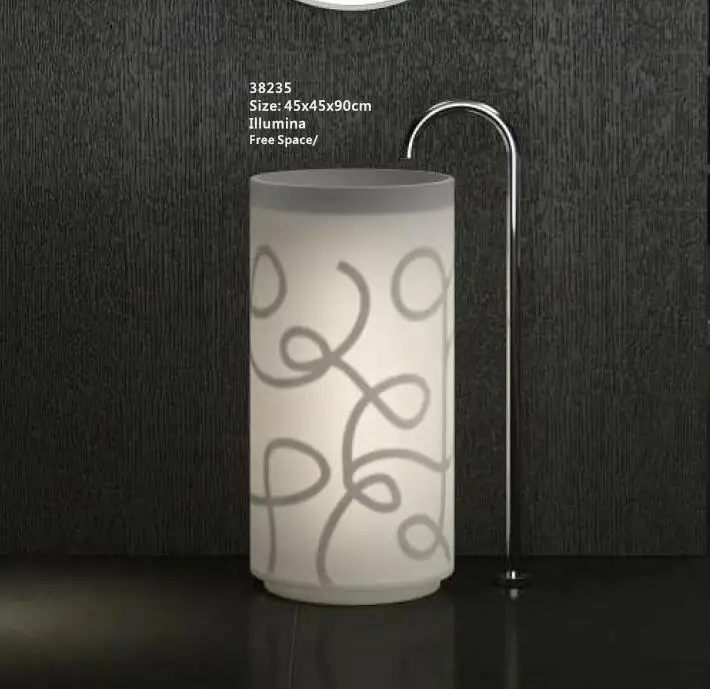 راتنج أكريليك الحمام رمى حوض غسيل قائما بذاته الراتنج Illumine بالوعة مرحاض الغرور الإضاءة غسل بالوعة RS38236-450 راتنج أكريليك الحمام رمى حوض غسيل قائما بذاته الراتنج Illumine بالوعة مرحاض الغرور الإضاءة غسل بالوعة RS38236-450