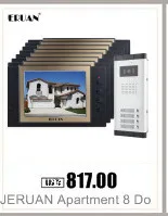 JERUAN дверь квартиры 7 ''сенсорный ключ телефон видео домофон Системы 6 монитор 700TVL ИК Ночное видение Камера для 6 бытовые
