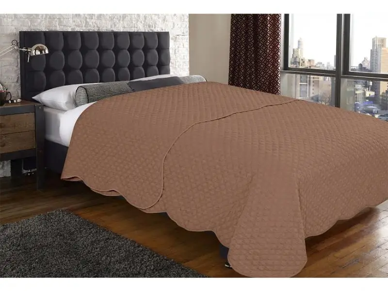 Покрывало полутораспальное Amore Mio, Cell, 160*220 см, коричневый