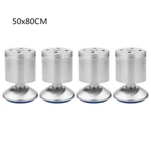 4 шт. 304 нержавеющая сталь 80 мм Регулируемая по высоте мебель ножки шкаф стол диван кровать ноги