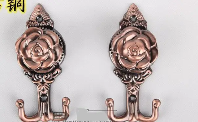 2pcs! High quality Retro rose design door wall Tassel hooks holder hanger curtain accessories home decoration,Free shipping. C