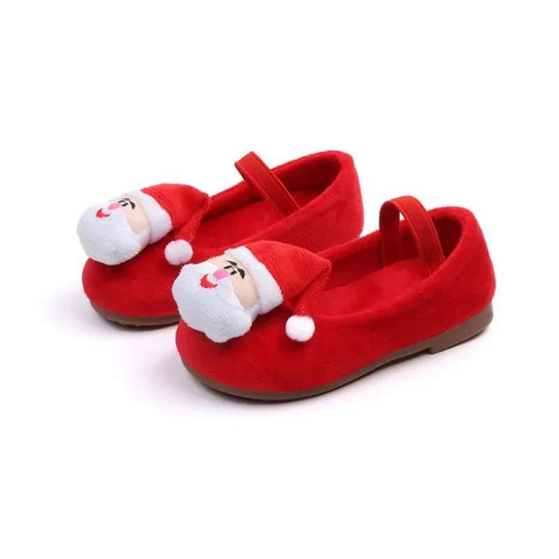 

HaoChengJiaDe New Autumn Winter Children Warm Flat Shoes For Girl Boy Fashion Princess Shoes For Christmas Kids New Year's Gifts