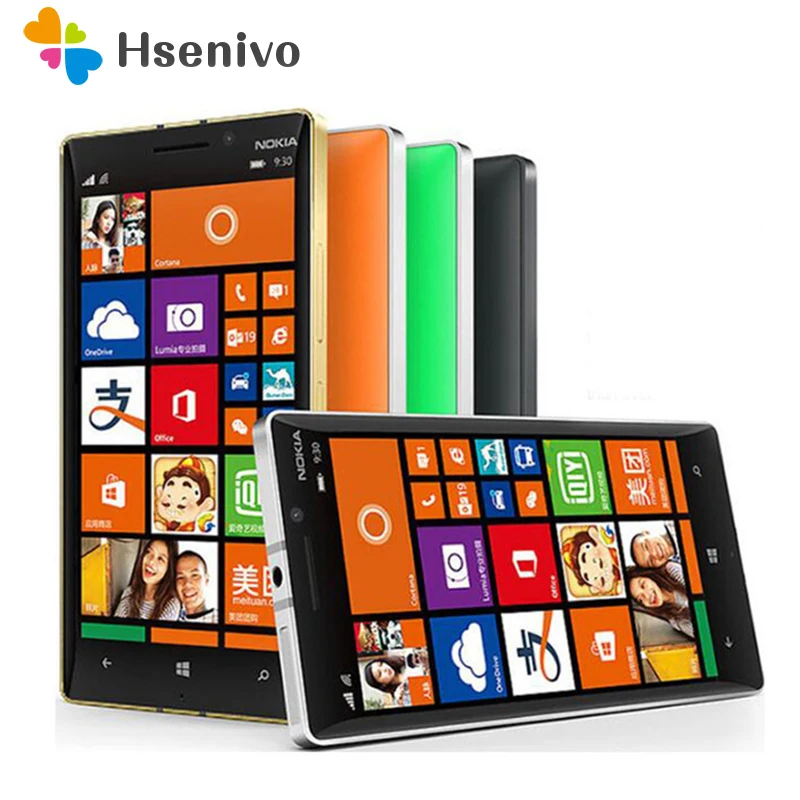 

Original Nokia Lumia 930 cell phone Quad core 2GB RAM 32GB ROM 20MP Camera 5"Touch screen 4G LTE Lumia 930 mobile Free shipping