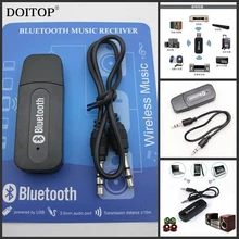 DOITOP портативный 3,5 мм соединение через usb и беспроводное, через Bluetooth приемник аудио стерео Музыка приемник беспроводной bluetooth-ключ Адаптер дополнительный передатчик