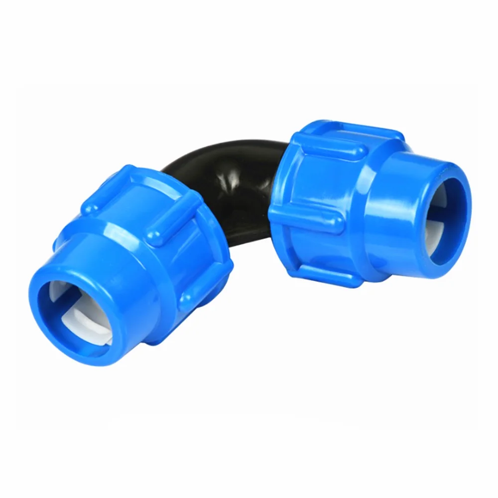 Fast Joint Elbow Plastic PE Pipe Fittings Blue Cap Fast Joint 16mm 20mm 25mm 32mm 40mm 50mm 63mm