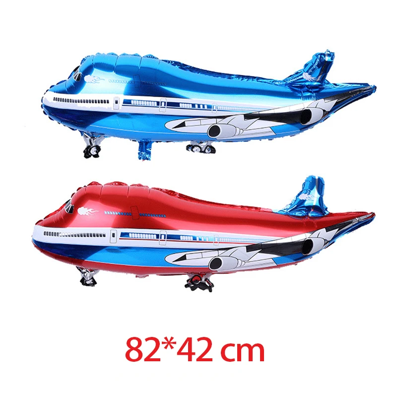 

82*42cm 3D Cartoon Planes Mould Foil Helium Balloon Kids Toys Inflatable Air Balloons for Birthday Party Decoration Supplies