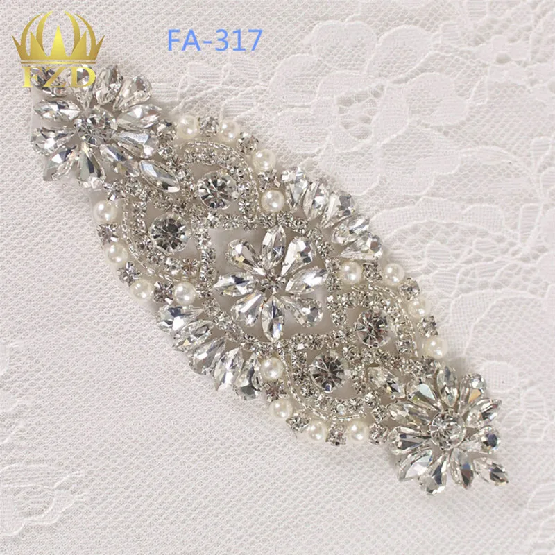 Crystal Rhinestone Applique Bridal for Wedding Dress Belts Sash FA-317