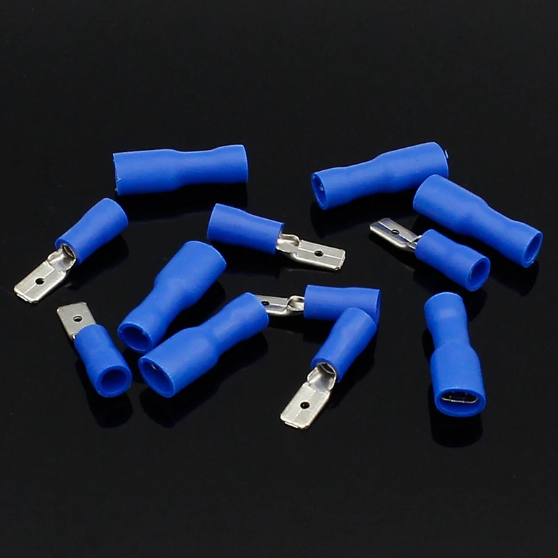 ОБЖИМНАЯ Изолированная клемма 4 8 мм синяя|insulated crimp terminals|crimp terminal spadecrimp |