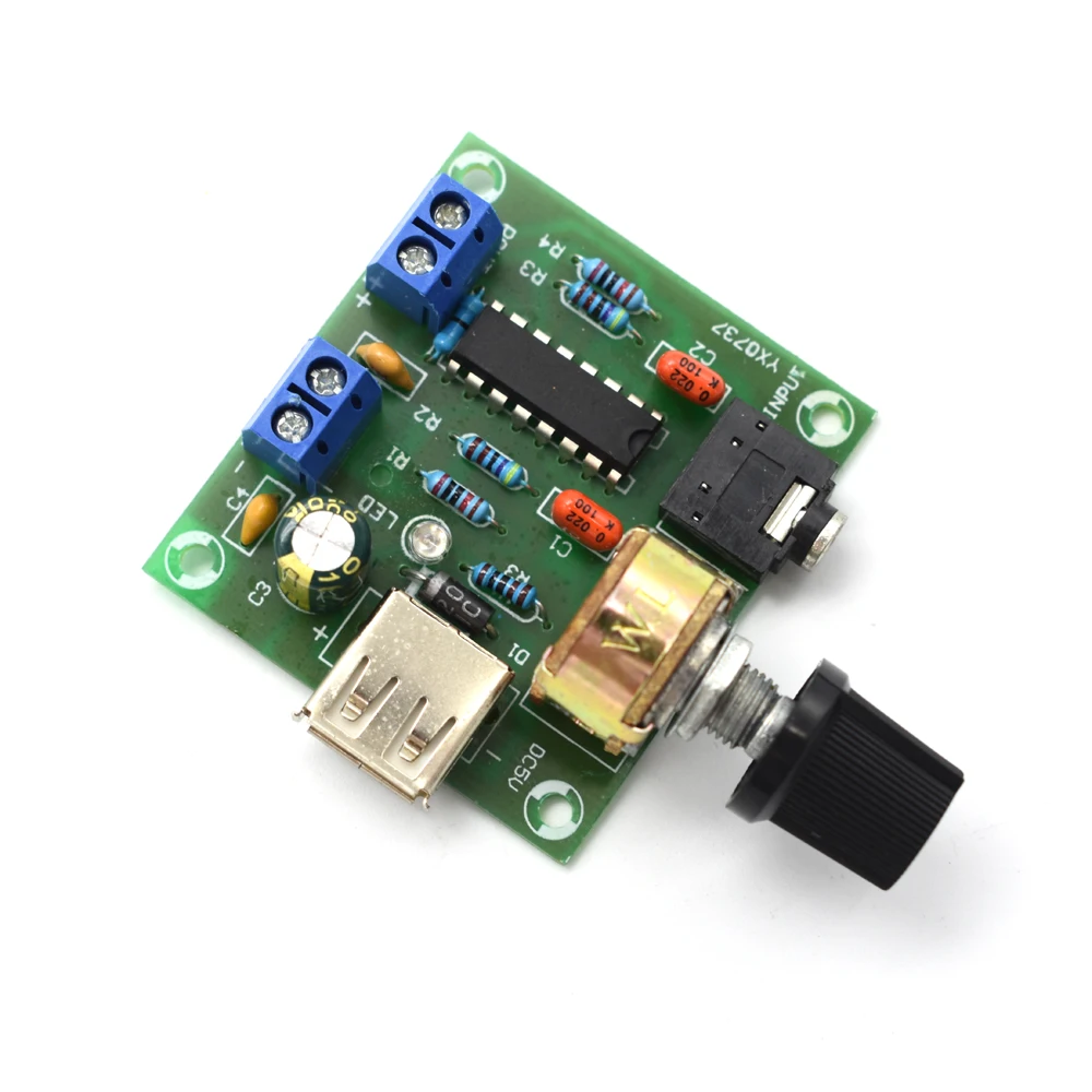 Миниатюрная Плата усилителя мощности Lusya USB 5Wx2 HIFI двухканальная звука CM2038 5 в