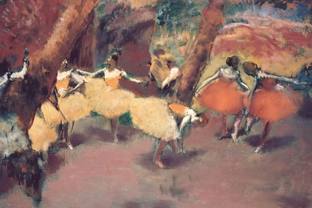 

High quality Oil painting Canvas Reproductions Before the Performance (1896-1898) By Edgar Degas hand painted