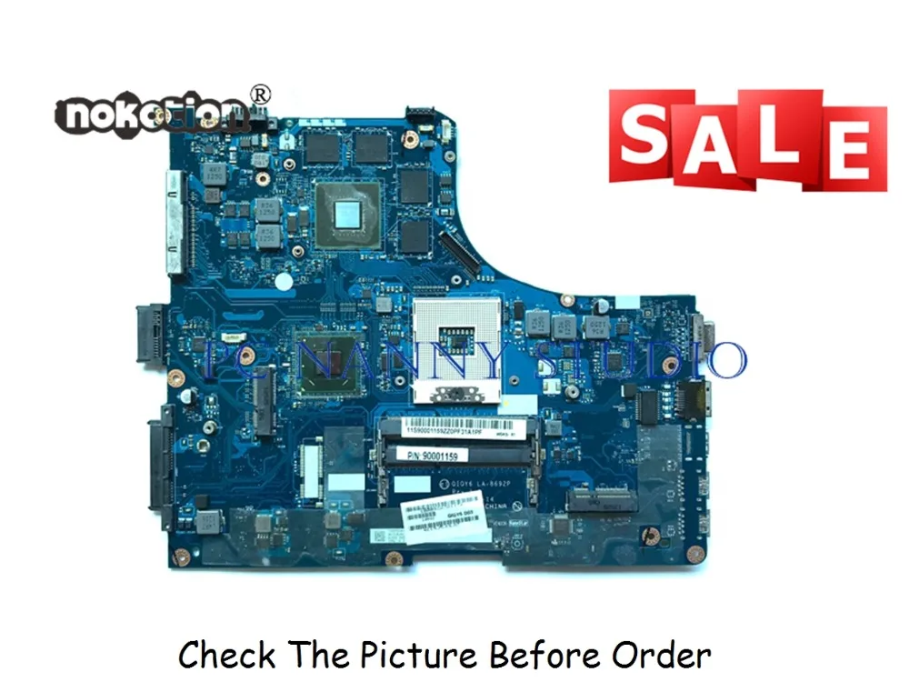 Материнская плата PCNANNY для ноутбука Lenovo ideapad Y500 QIQY6 LA-8692P GT650M HM76 DDR3 Протестирована |