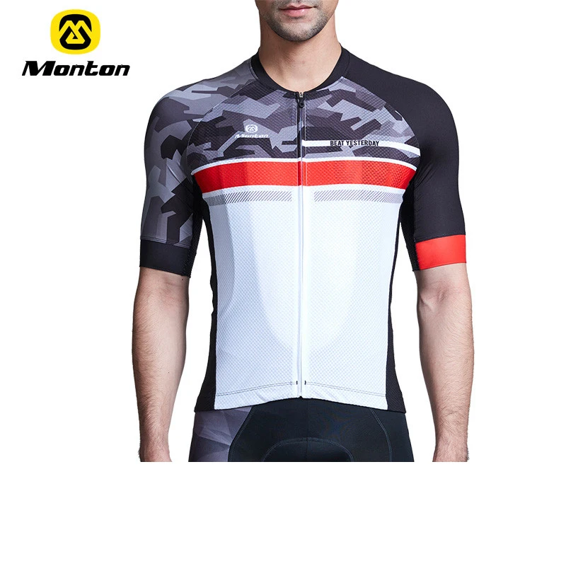 New Monton Men Short Sleeve Cycling Jersey Bike MTB Bicycle Clothes For