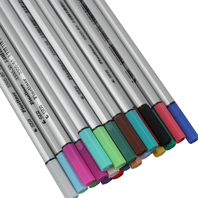

26PCS STA 3300 Gel Pen 0.4MM Color Fiber Pen 26 Color Set Sketch Pen Fine Line Pen Professional Class
