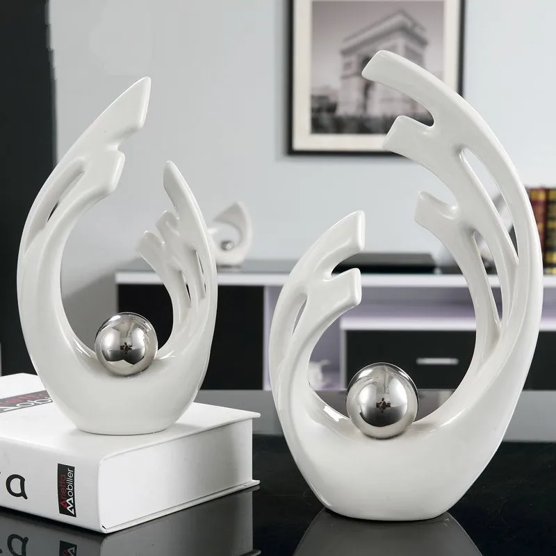 Wing Ornaments Creative Living Room TV Wine Modern Ceramic Home