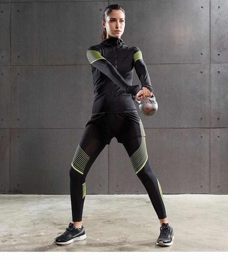 Vansydical куртка Для женщин с капюшоном для занятий йогой топы с длинными рукавами и Фитнес спортивной дышащий тренировки Беговая одежда