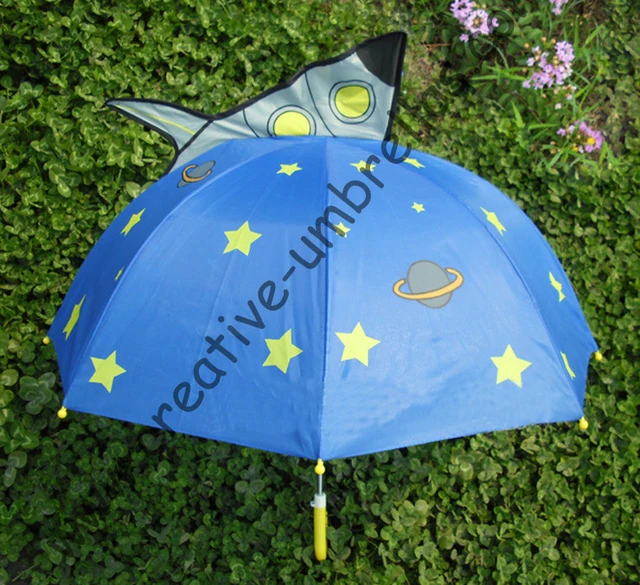 Ombrello per bambini, ombrello per bambini con animali-razzo blu, albero in  metallo con apertura automatica da 8mm e nervature scanalate, ombrelli per  bambini sicuri - AliExpress