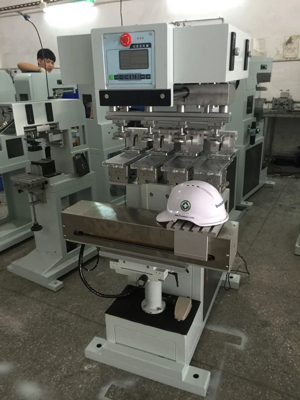 

single side 4 color helmet pad printer, helmet pad printer machine